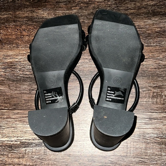 A New Day Black Strappy Sandals - Picture 4 of 5